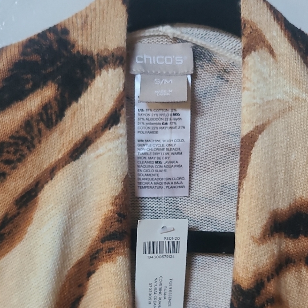 Chico's Animal Print Ruana - Picture 3 of 5
